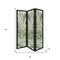 Homeroots 3 Panel Green Room Divider with Tropical leaf 376793 - alternate 8